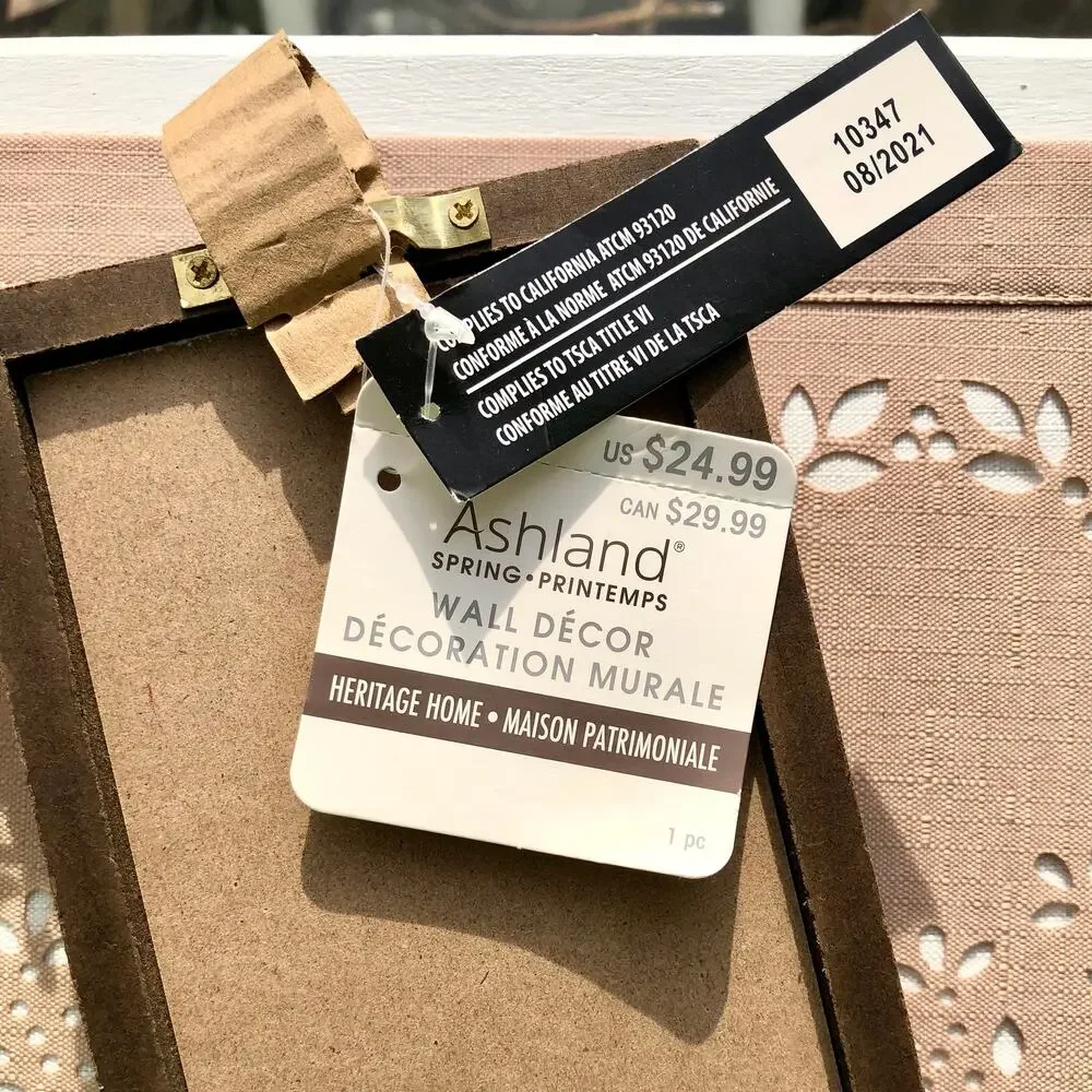 NWT Ashland Heritage Home Framed Post Wall Hanging Rustic Country Chic Decor - Picture 8 of 8